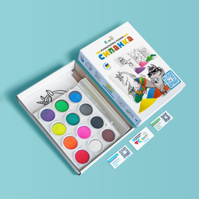 Набір для творчості BC1 "Розмальовка кольоровим піском"- ДЛЯ ДІВЧАТОК 