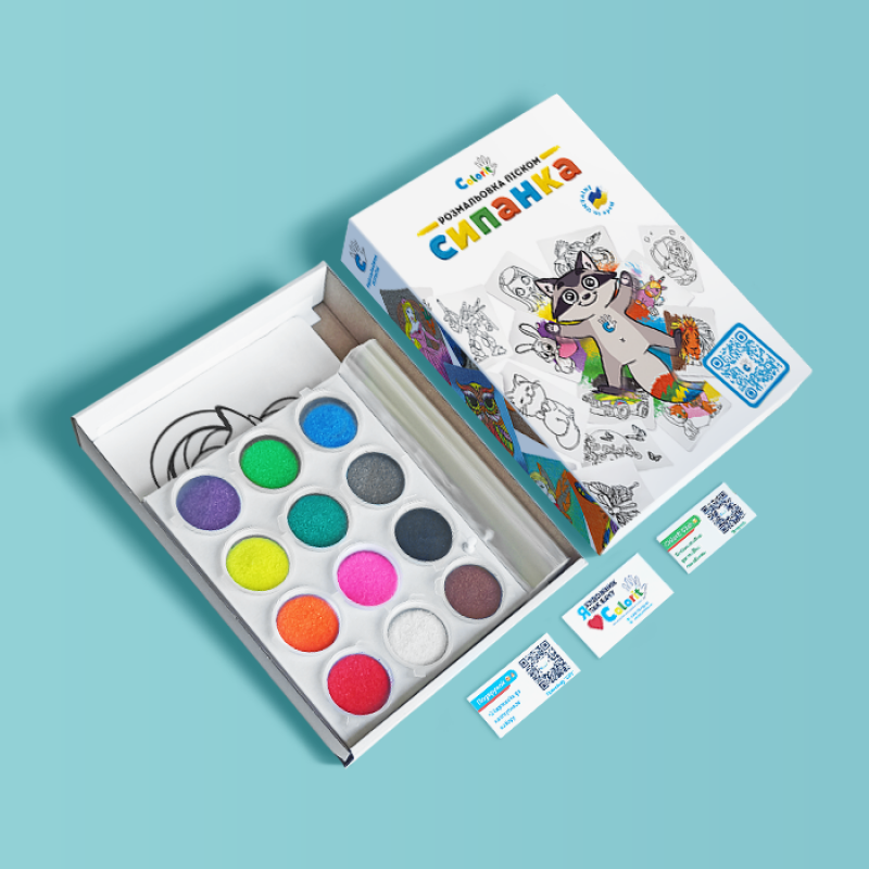 Набір для творчості TC13 "Розмальовка кольоровим піском"- ТЕХНІКА