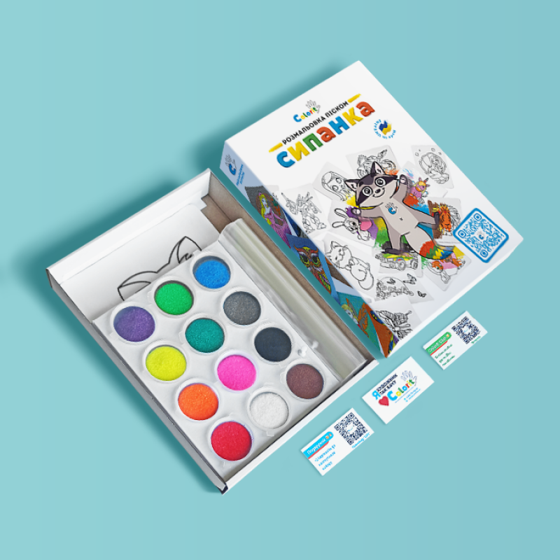 Набір для творчості TC3 "Розмальовка кольоровим піском"- МІ–МІ–МІ