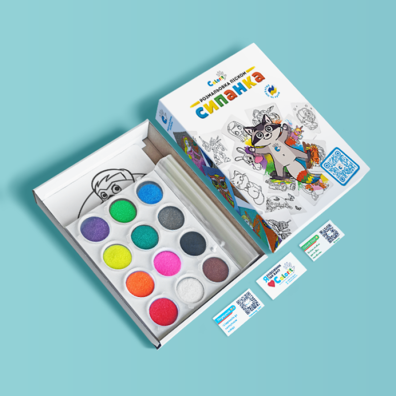 Набір для творчості TC7 "Розмальовка кольоровим піском"- РОБОТИ